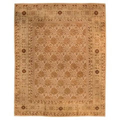 Early 20th Century Indian Amritsar Brown Handmade Wool Rug by Doris Leslie Blau