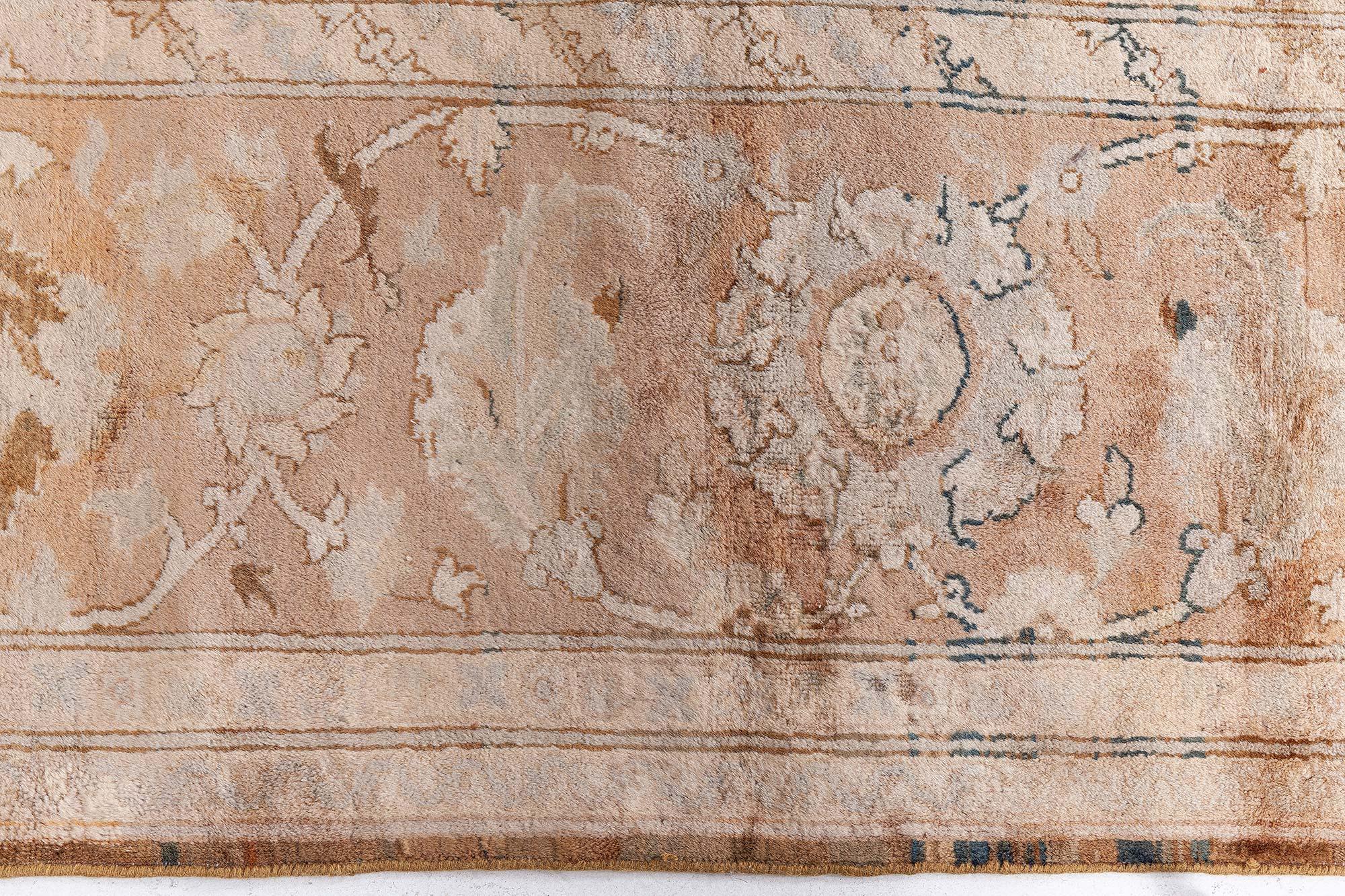 Doris Leslie Blauer indischer Amritsar-Wollteppich des frühen 20. Jahrhunderts im Angebot 6
