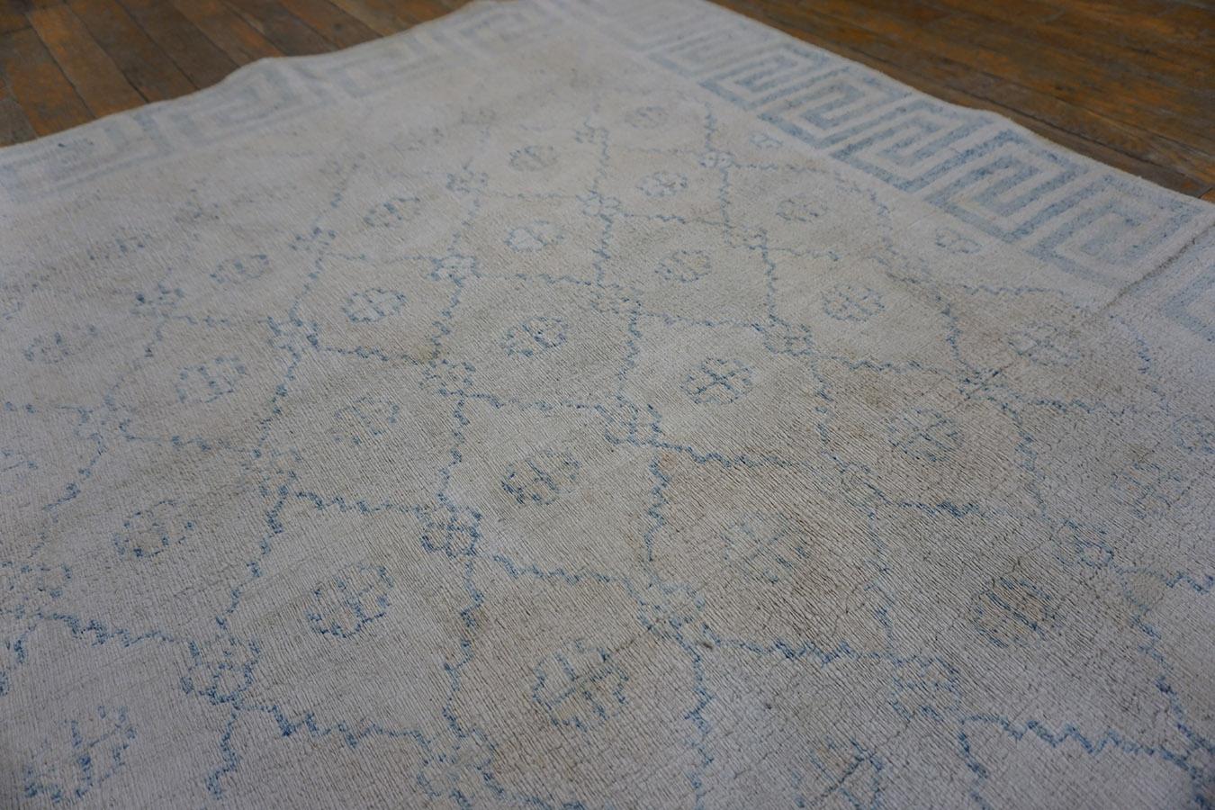 Indischer Agra-Teppich aus Baumwolle des frühen 20. Jahrhunderts ( 4'' x 6''6 - 122 x 198) im Angebot 2