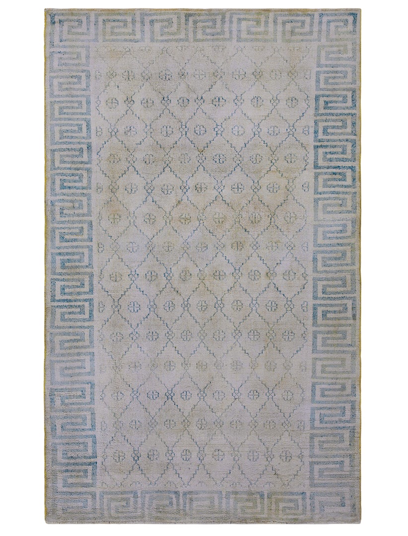 Early 20th Century Indian Cotton Agra Carpet ( 4' x 6'6" - 122 x 198 )