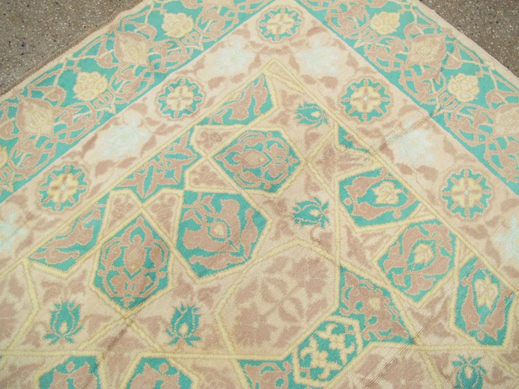 Annodato a mano Tappeto Agra in cotone indiano dei primi del Novecento per una stanza in vendita