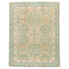 Early 20th Century Indian Cotton Agra Room Size Carpet