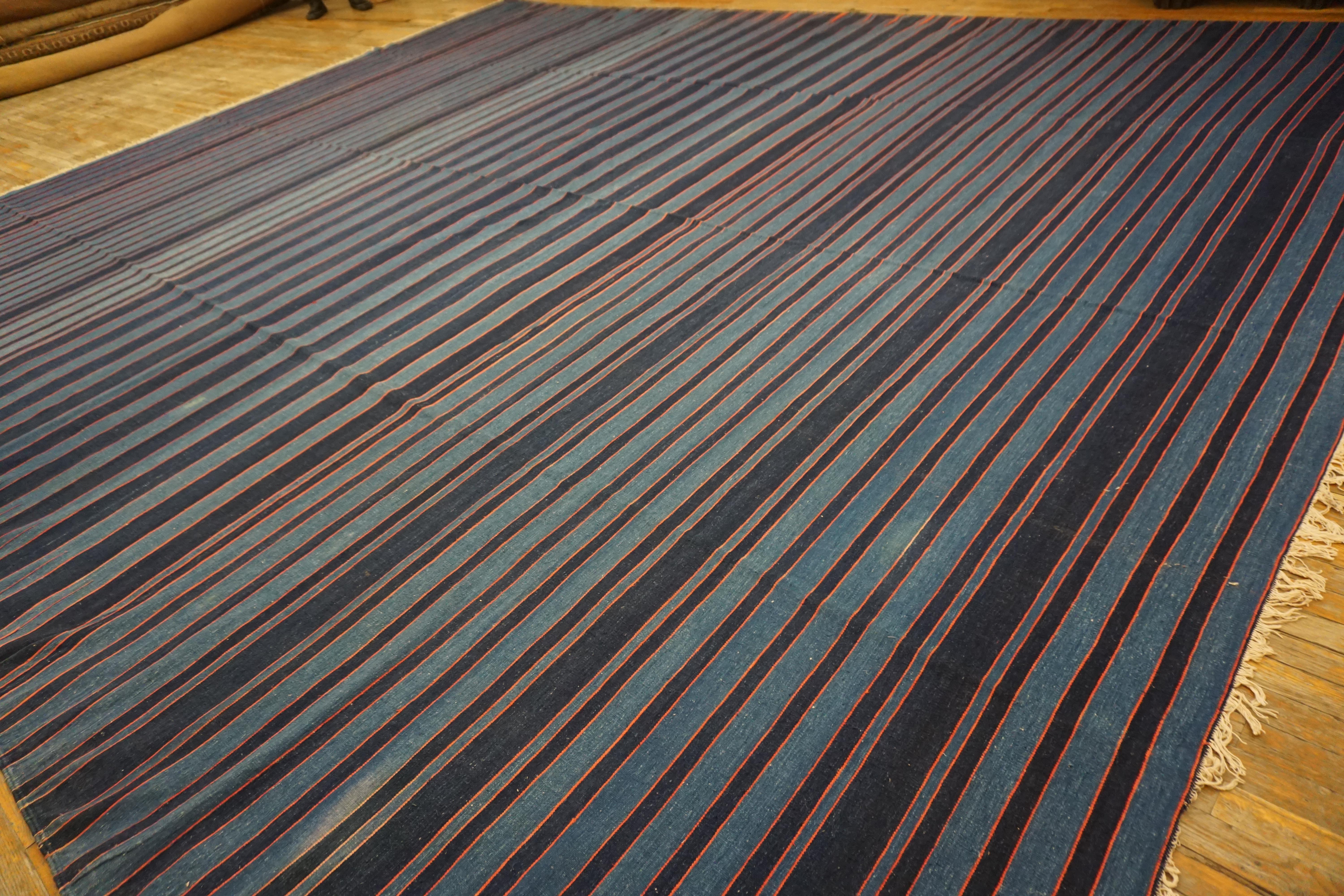Indischer Dhurrie-Teppich aus Baumwolle des frühen 20. Jahrhunderts ( 13'9'' x 16'2'' - 420 x 493 ) im Angebot 5