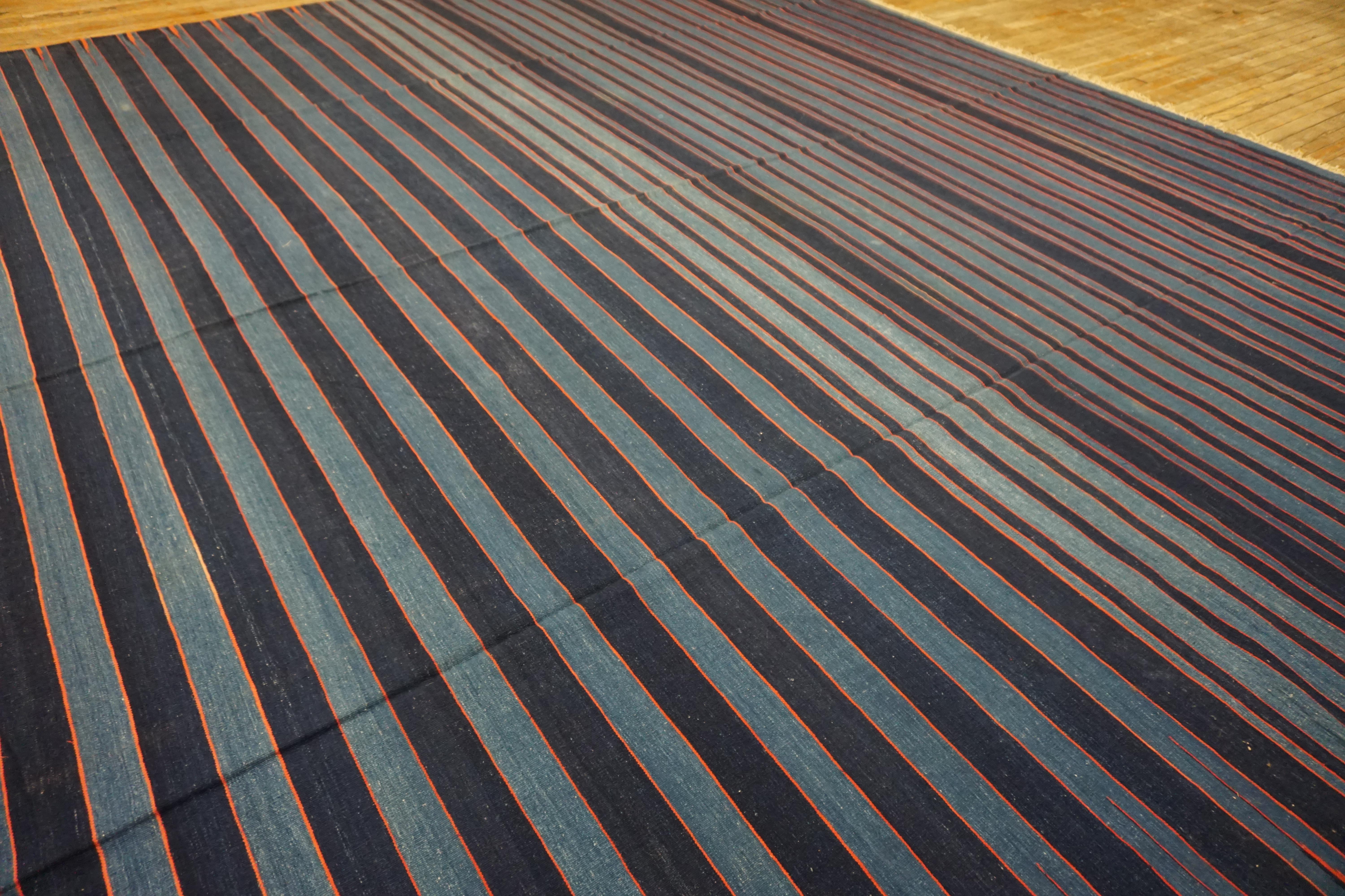 Indischer Dhurrie-Teppich aus Baumwolle des frühen 20. Jahrhunderts ( 13'9'' x 16'2'' - 420 x 493 ) im Angebot 12