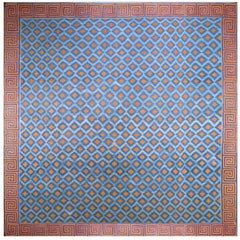Tappeto Dhurrie in cotone indiano dei primi del Novecento