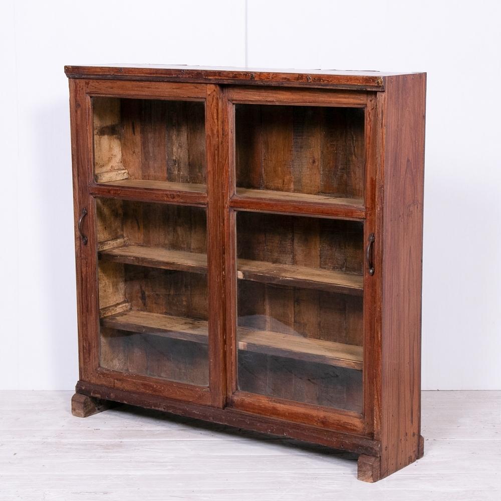 An early 20th-century display cabinet from an Indian pharmacy.