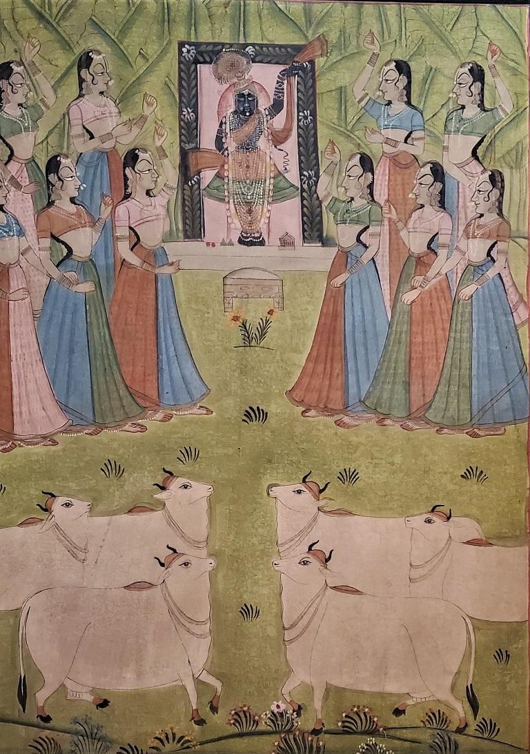 Early 20th Century Indian Hand Painted Silk Framed Panel 2