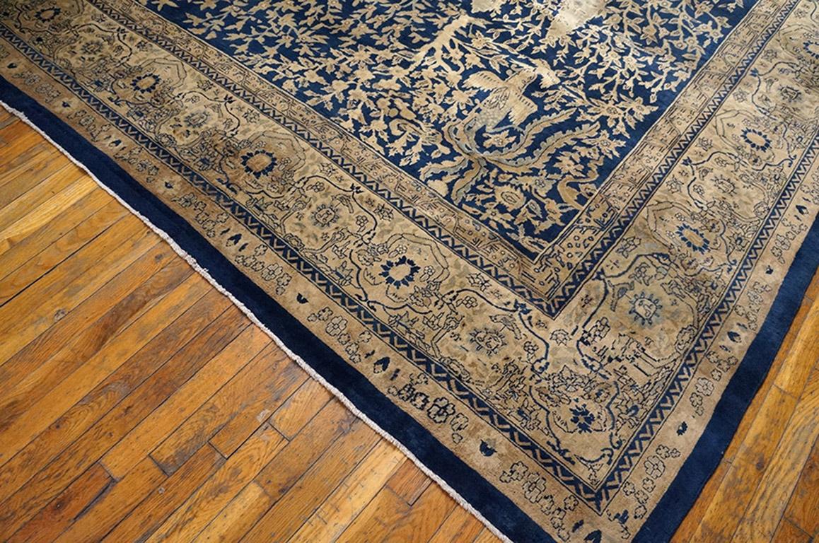 Indischer Lahore-Teppich des frühen 20. Jahrhunderts ( 11'8