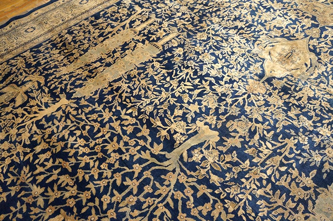 Indischer Lahore-Teppich des frühen 20. Jahrhunderts ( 11'8