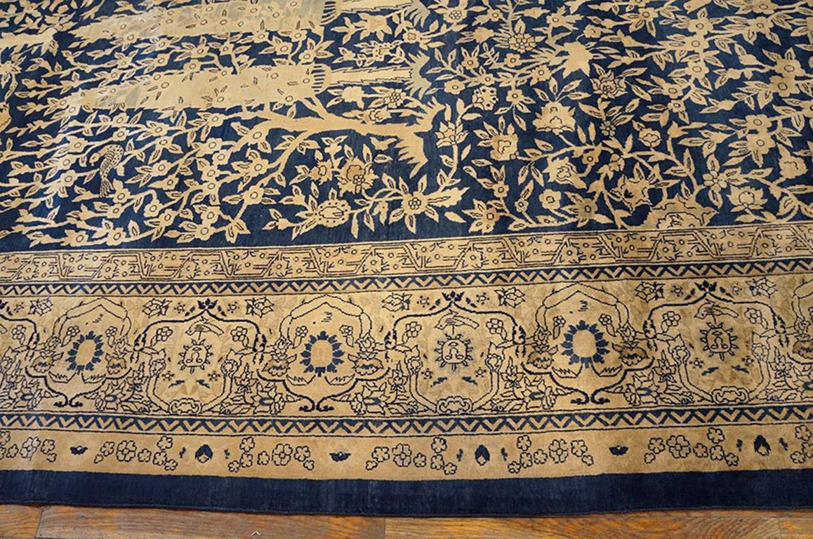 Indischer Lahore-Teppich des frühen 20. Jahrhunderts ( 11'8