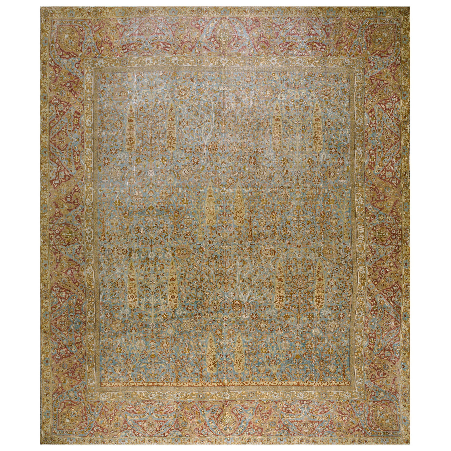 Tapis indien de Lahore du début du 20e siècle ( 15' x 17' - 457 x 518 cm)