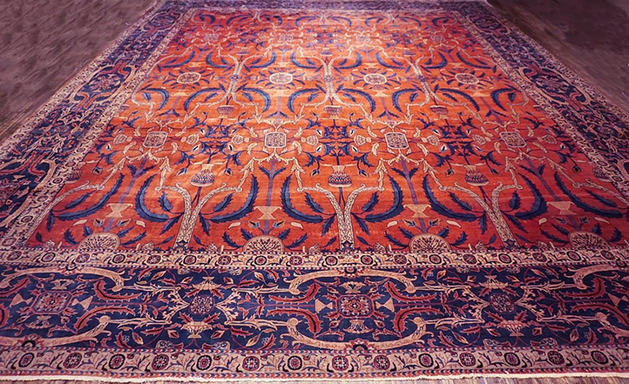 Early 20th Century N. Indian Lahore Carpet based on Mughal Design 
18' x 21'6