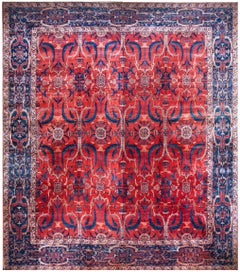 Tapis indien de Lahore du début du 20ème siècle d'après un design moghol ( 18' x 21'6" )