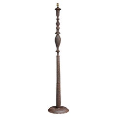 Early 20th Century Indian / Rajasthani Hand Carved Floor Lamp