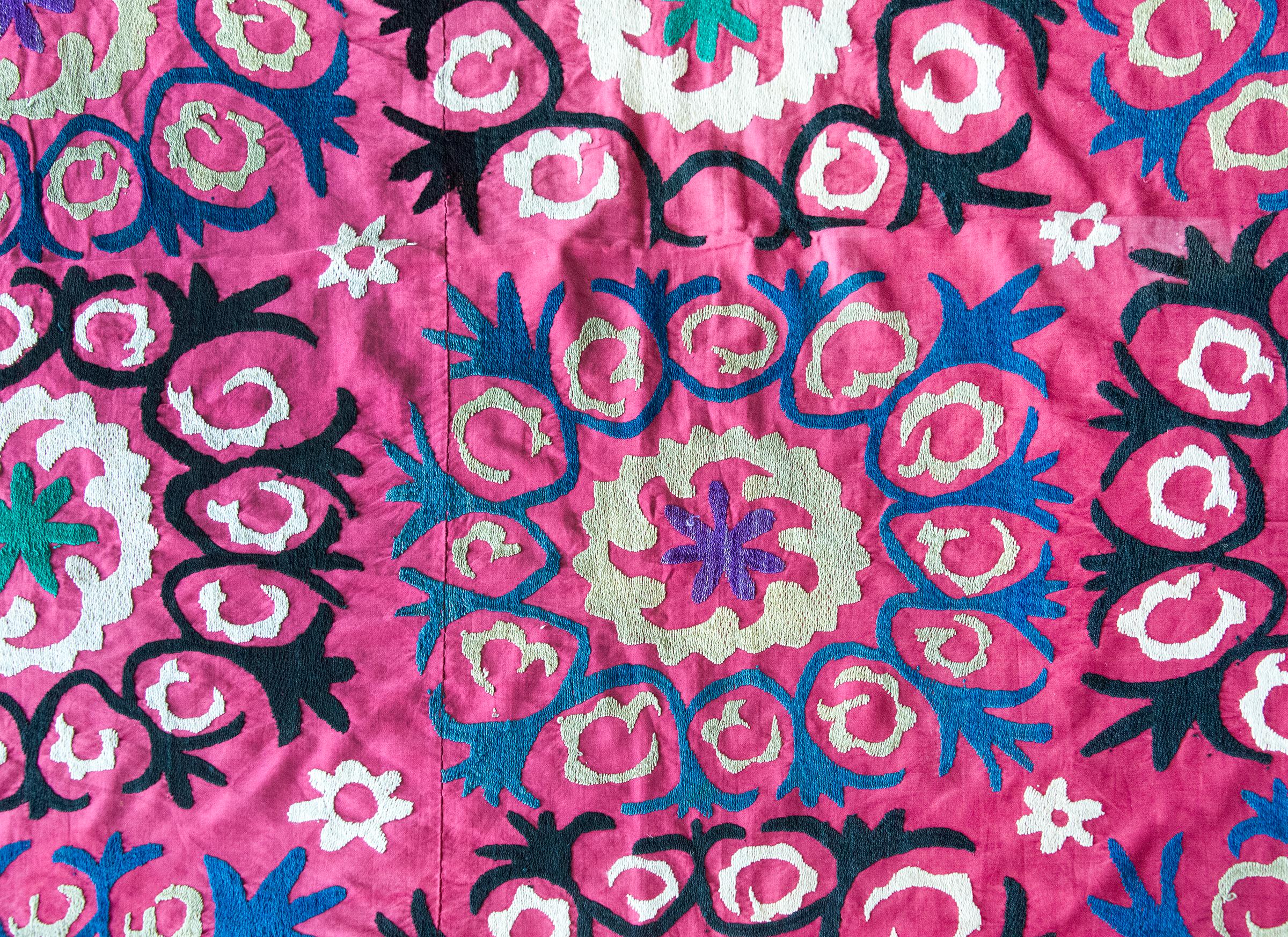 Early 20th Century Indian Suzani-Inspired Textile For Sale 6