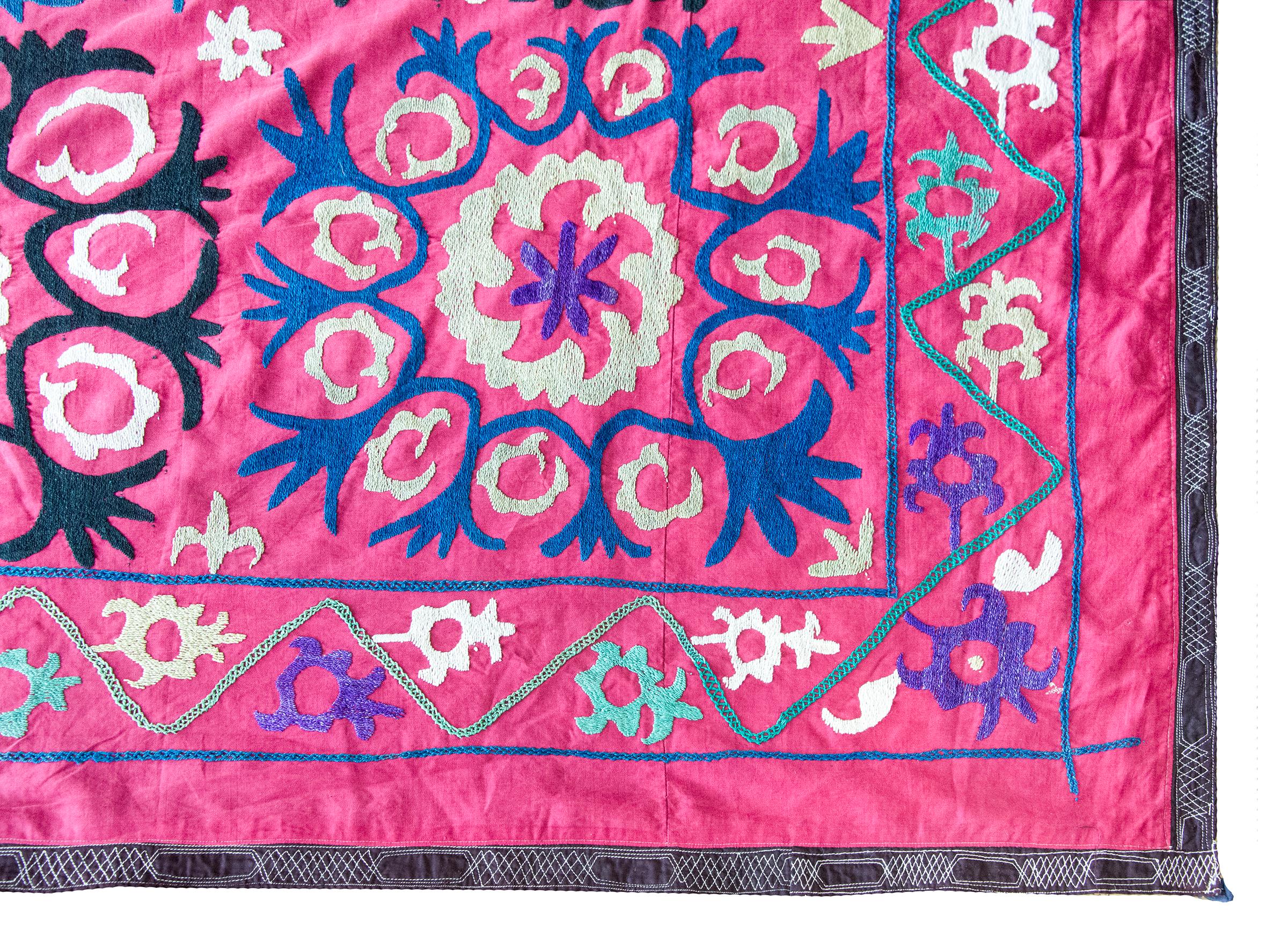 Early 20th Century Indian Suzani-Inspired Textile For Sale 8
