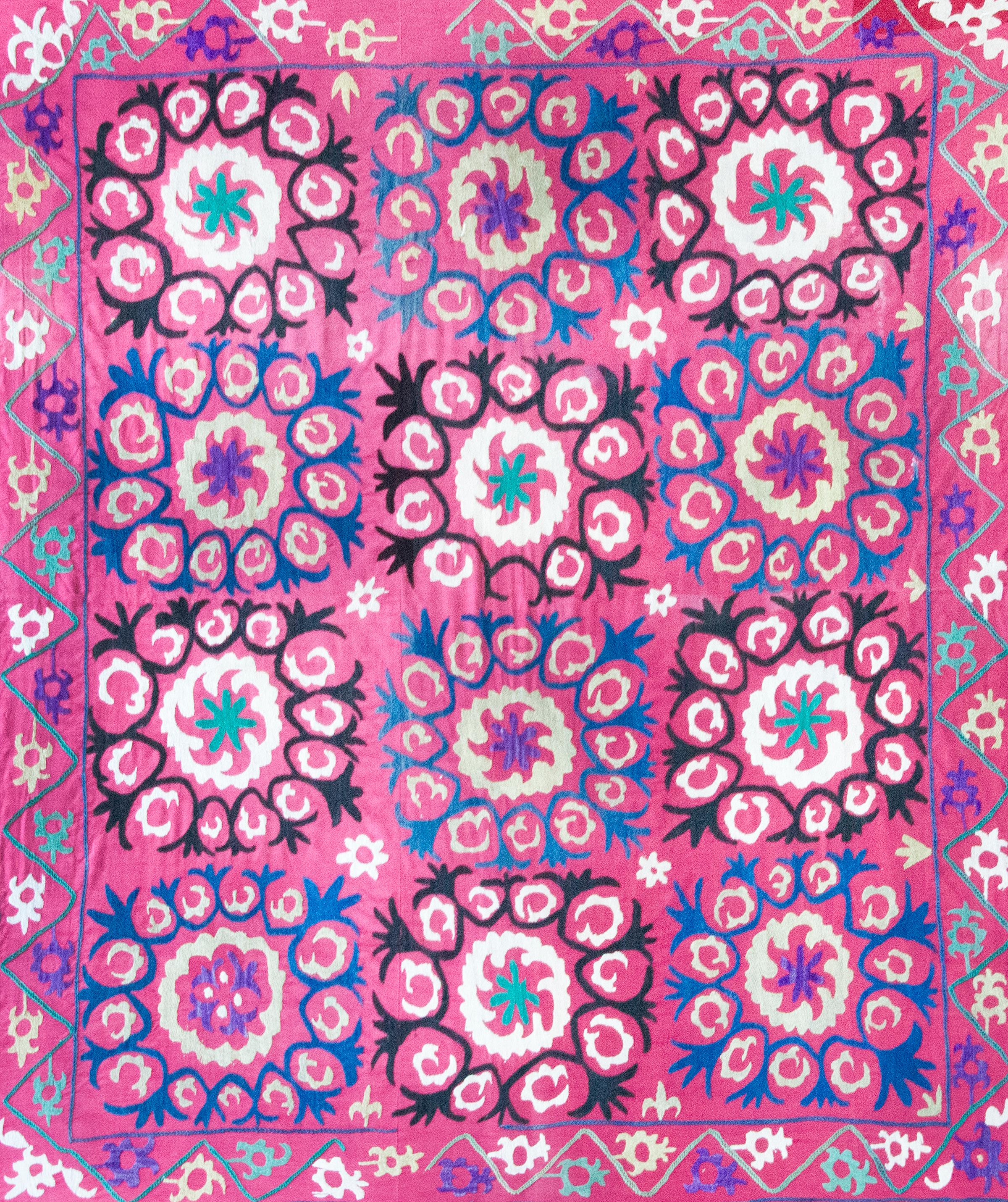 Early 20th Century Indian Suzani-Inspired Textile For Sale 2