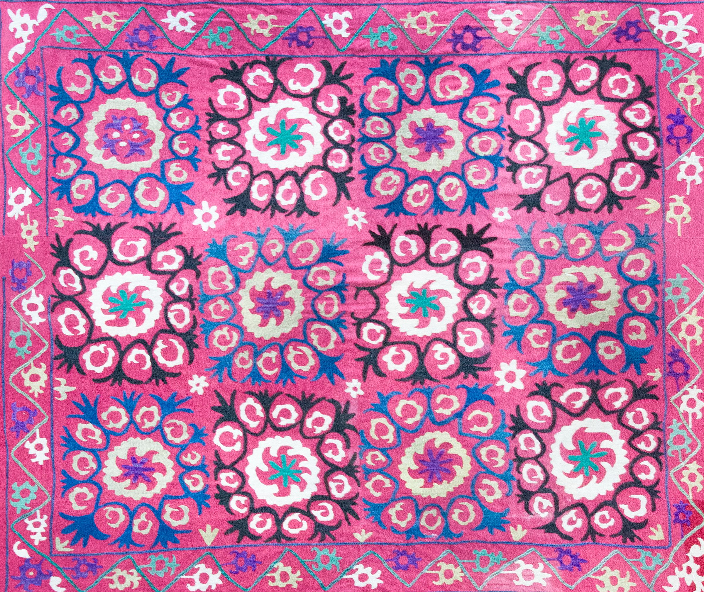 Early 20th Century Indian Suzani-Inspired Textile For Sale 3