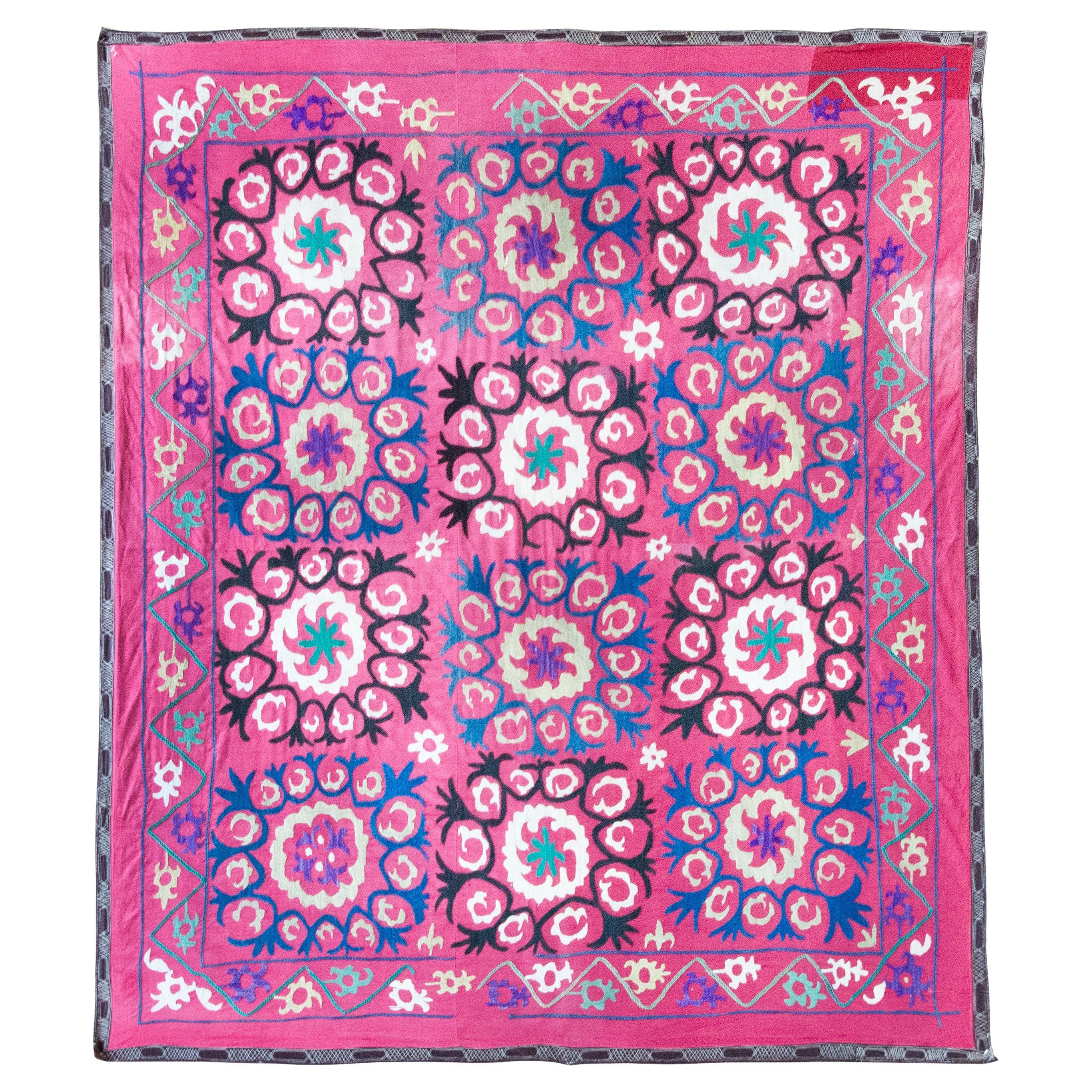 Early 20th Century Indian Suzani-Inspired Textile For Sale
