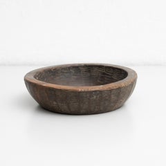 Plato tradicional indio de madera Hand Made de principios del siglo XX