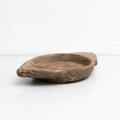 Early 20th Century Indian Traditional Wooden Hand Made Plate