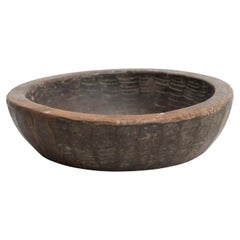 Piatto tradizionale indiano di legno Hand Made dell'inizio del XX secolo