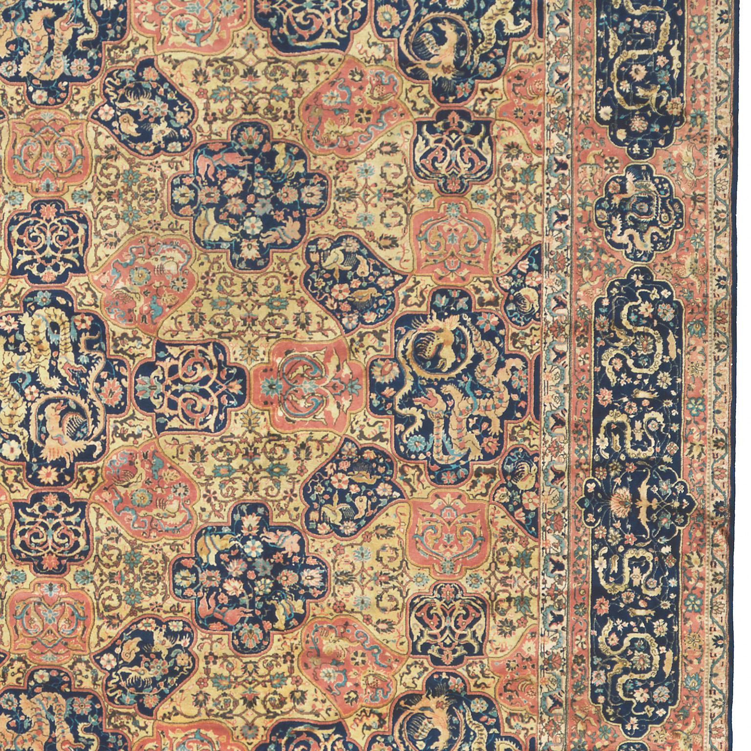 Hand-Woven Early 20th Century Indo-Persian Rug For Sale