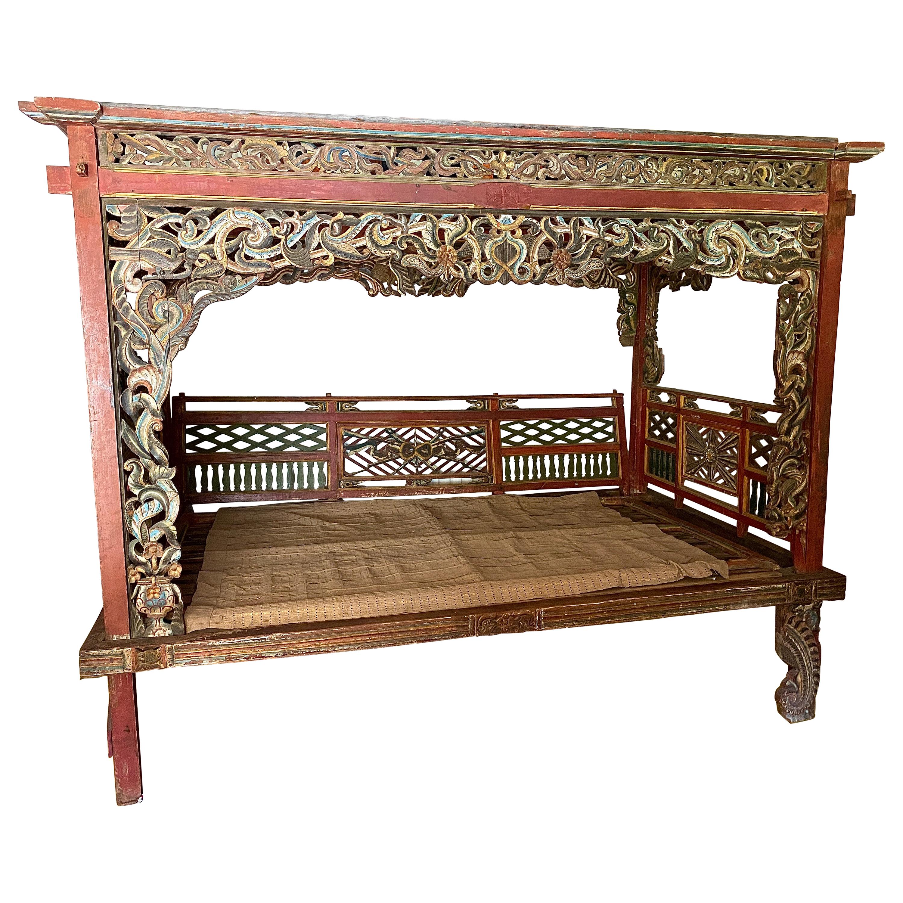 Early 20th Century Indonesian Ceremonial Wedding Bed For Sale at 1stDibs |  indonesian wedding bed, indonesian bed frame, indonesian beds