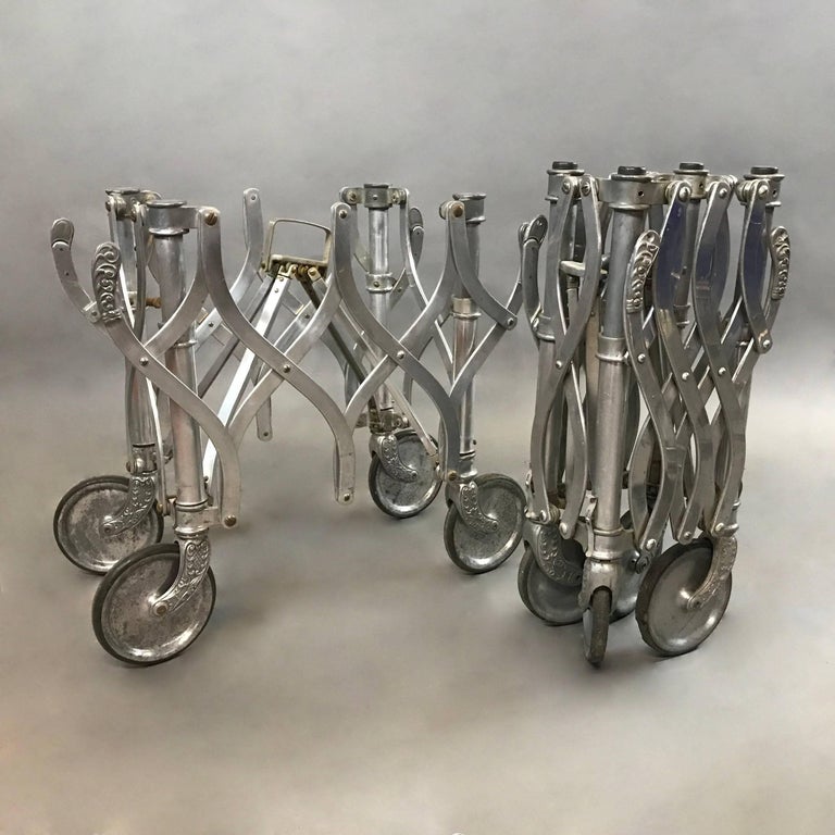 Early 20th Century Industrial Aluminum Church Truck Gurneys For Sale at