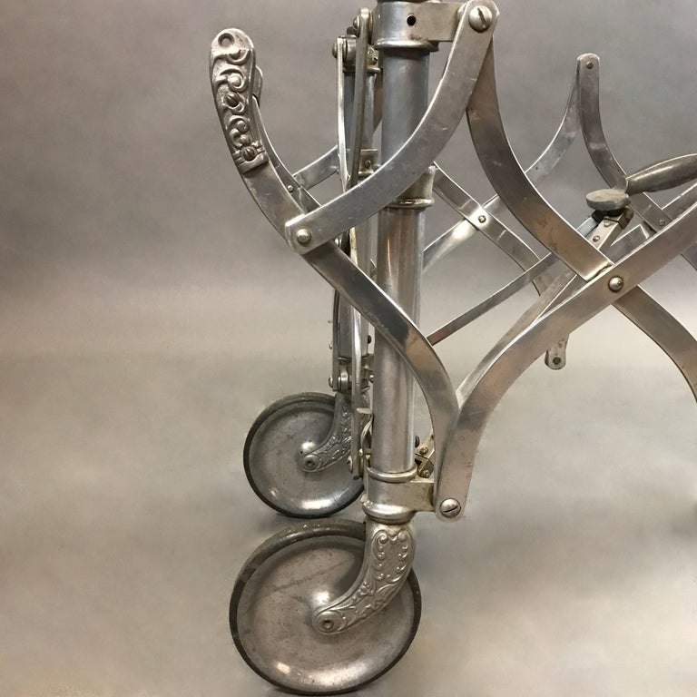 Early 20th Century Industrial Aluminum Church Truck Gurneys For Sale at