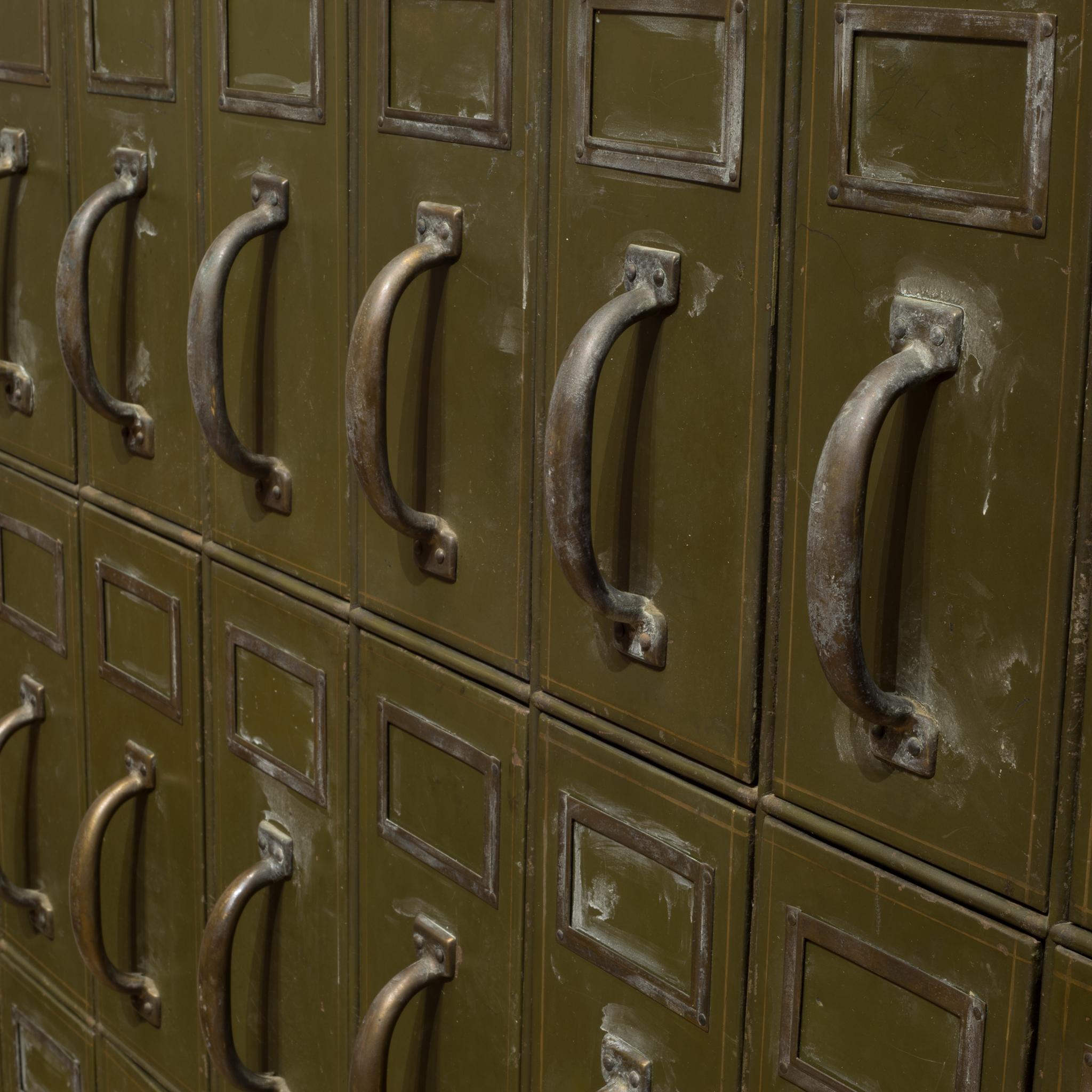 Early 20th Century Industrial Courthouse Ledger File Cabinet, circa 1940s In Good Condition In San Francisco, CA