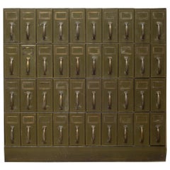 Early 20th Century Industrial Courthouse Ledger File Cabinet, circa 1940s