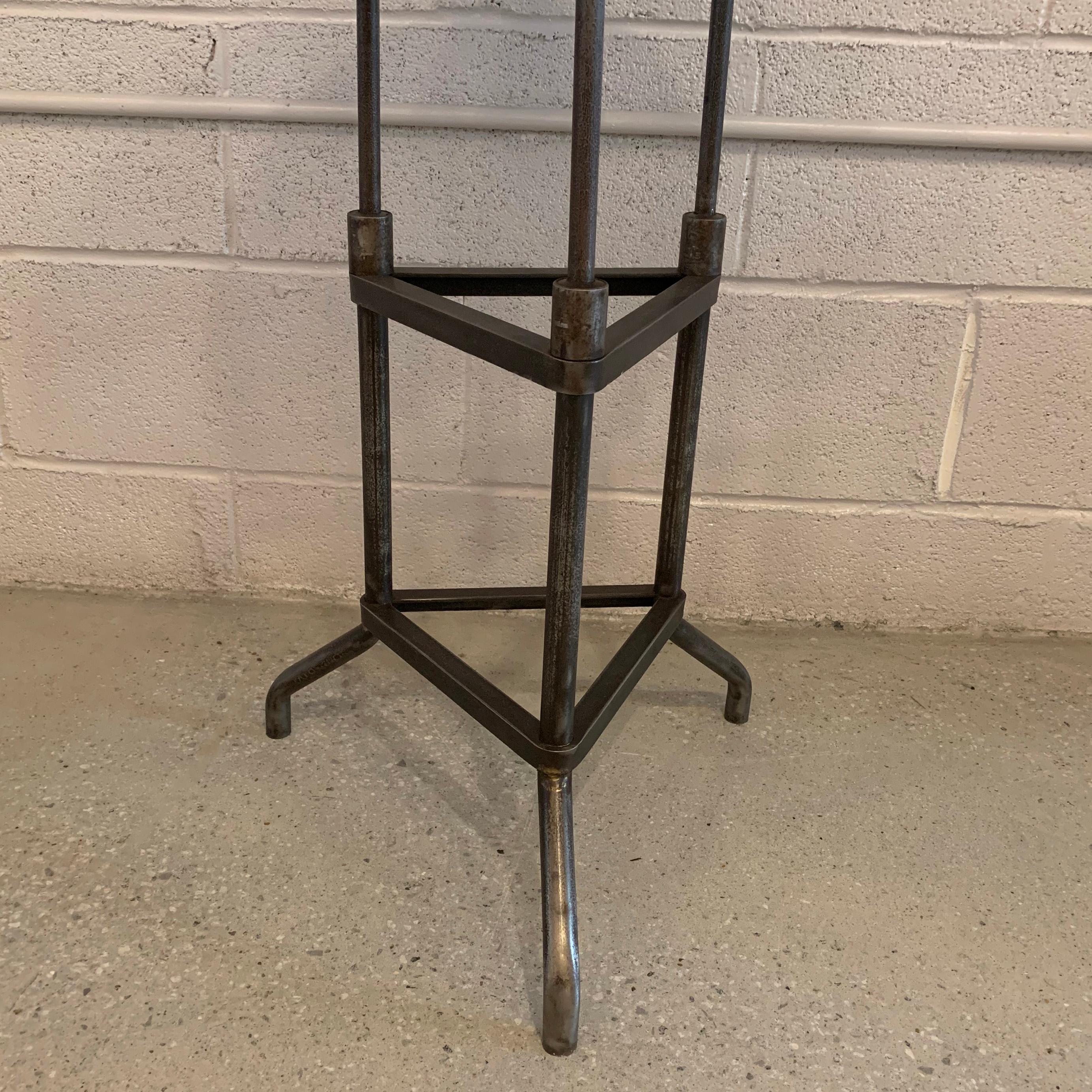 Brushed Early 20th Century Industrial Drafting Stool