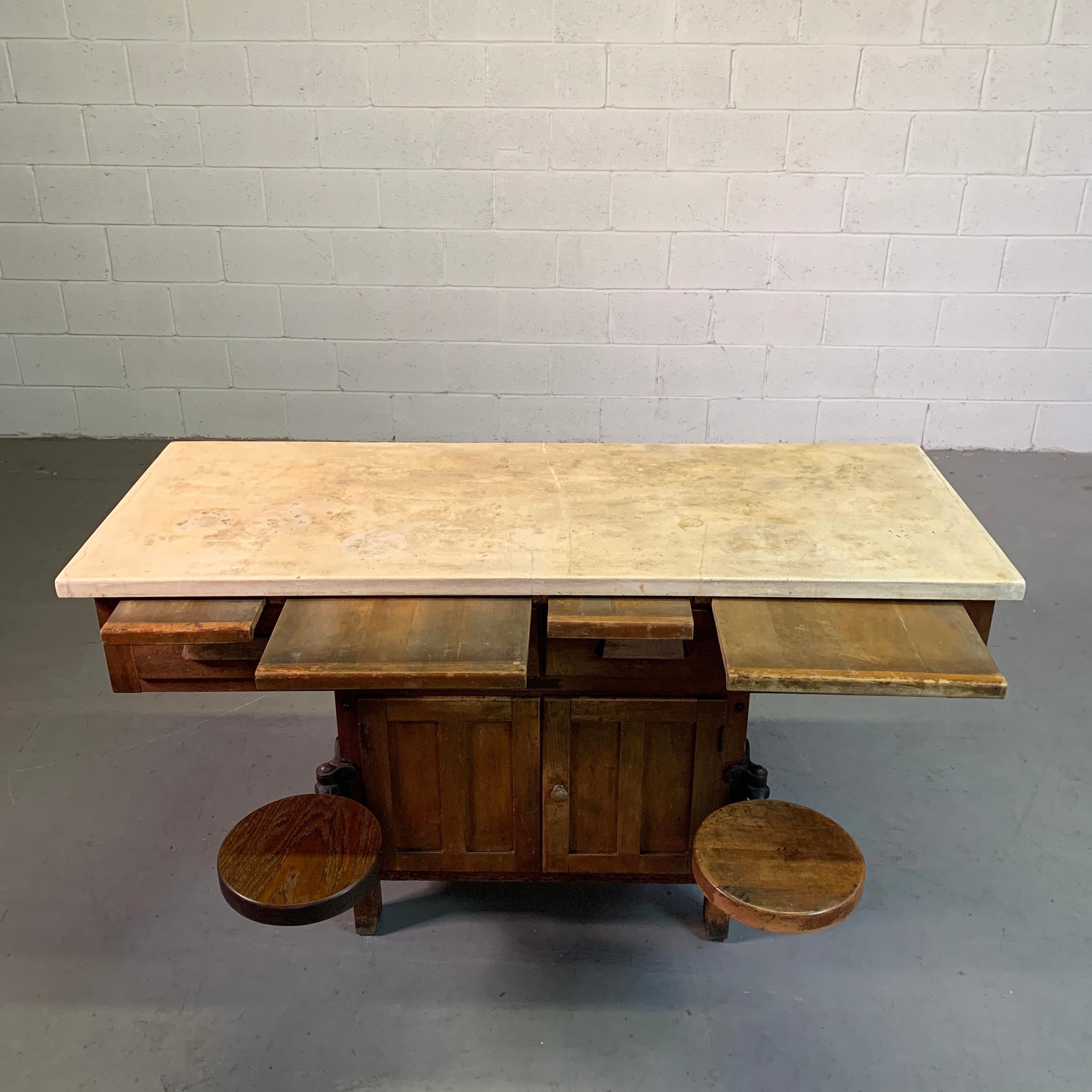 Early 20th Century Industrial Laboratory Workbench 2