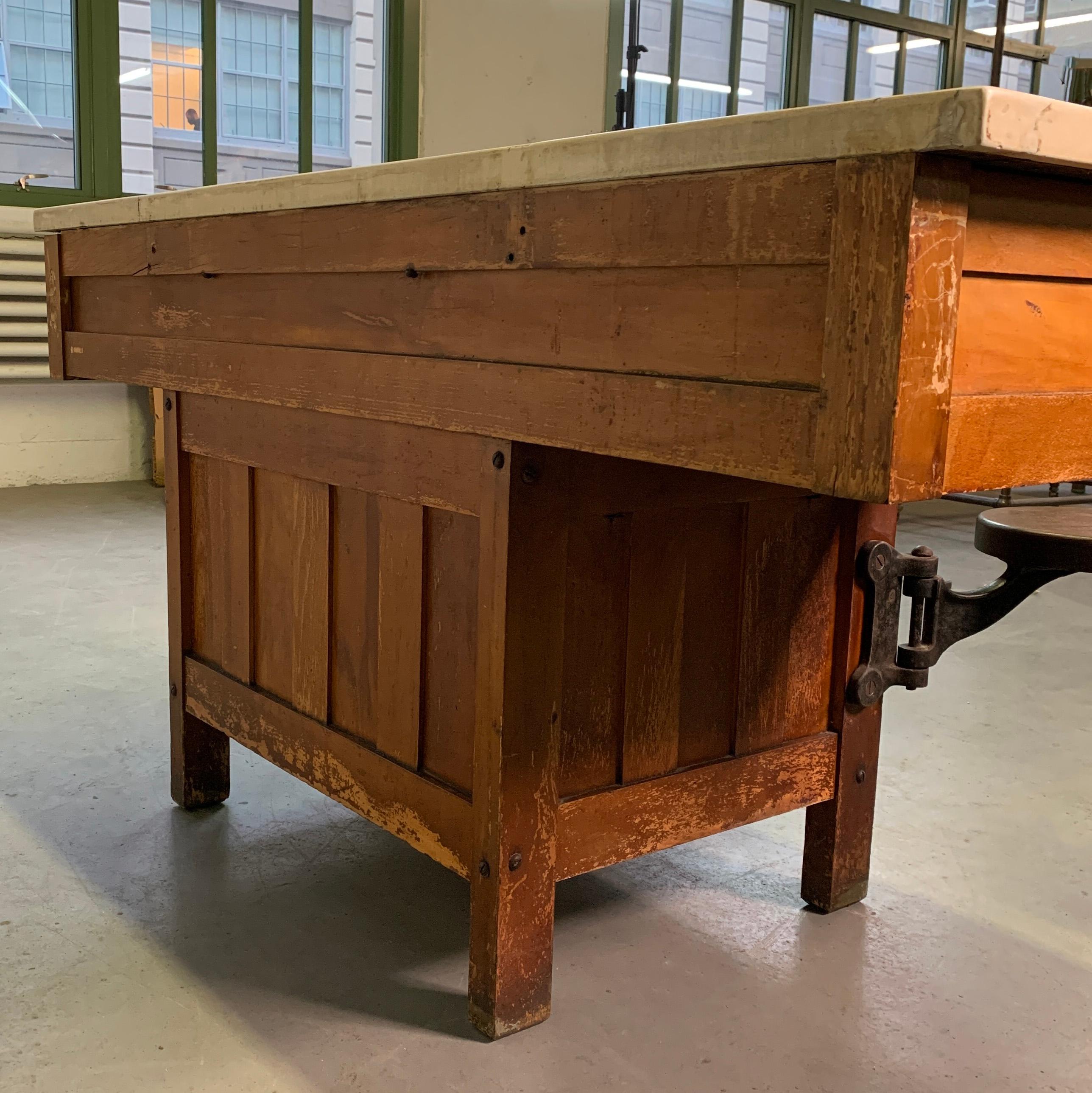 Early 20th Century Industrial Laboratory Workbench 4