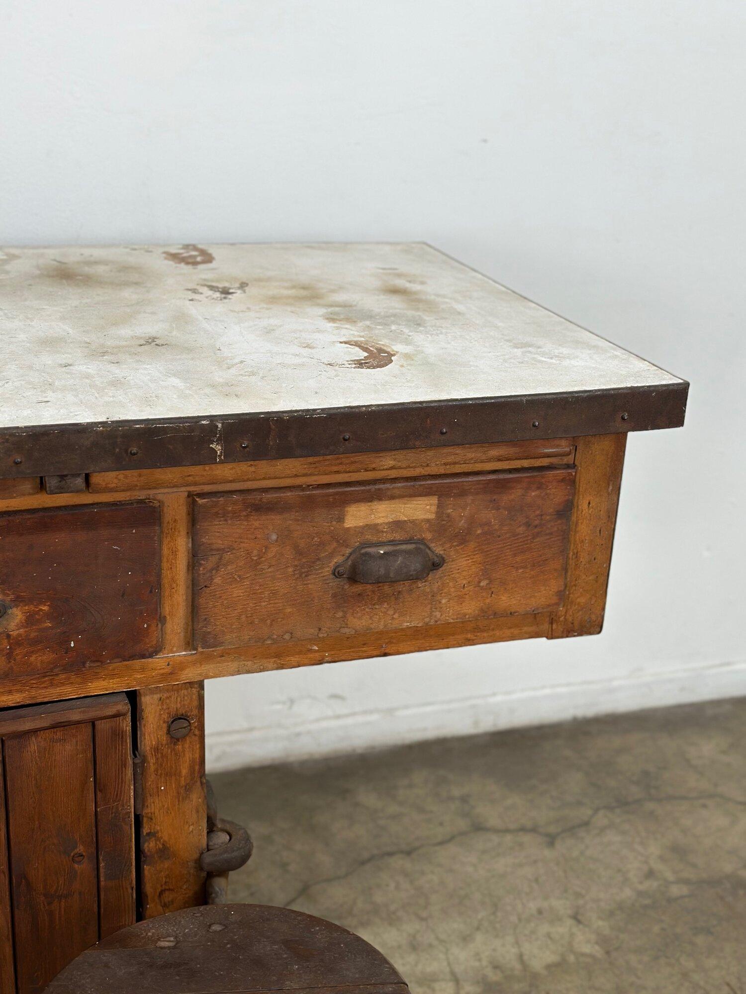 Early 20th Century Industrial Laboratory Workbench 3