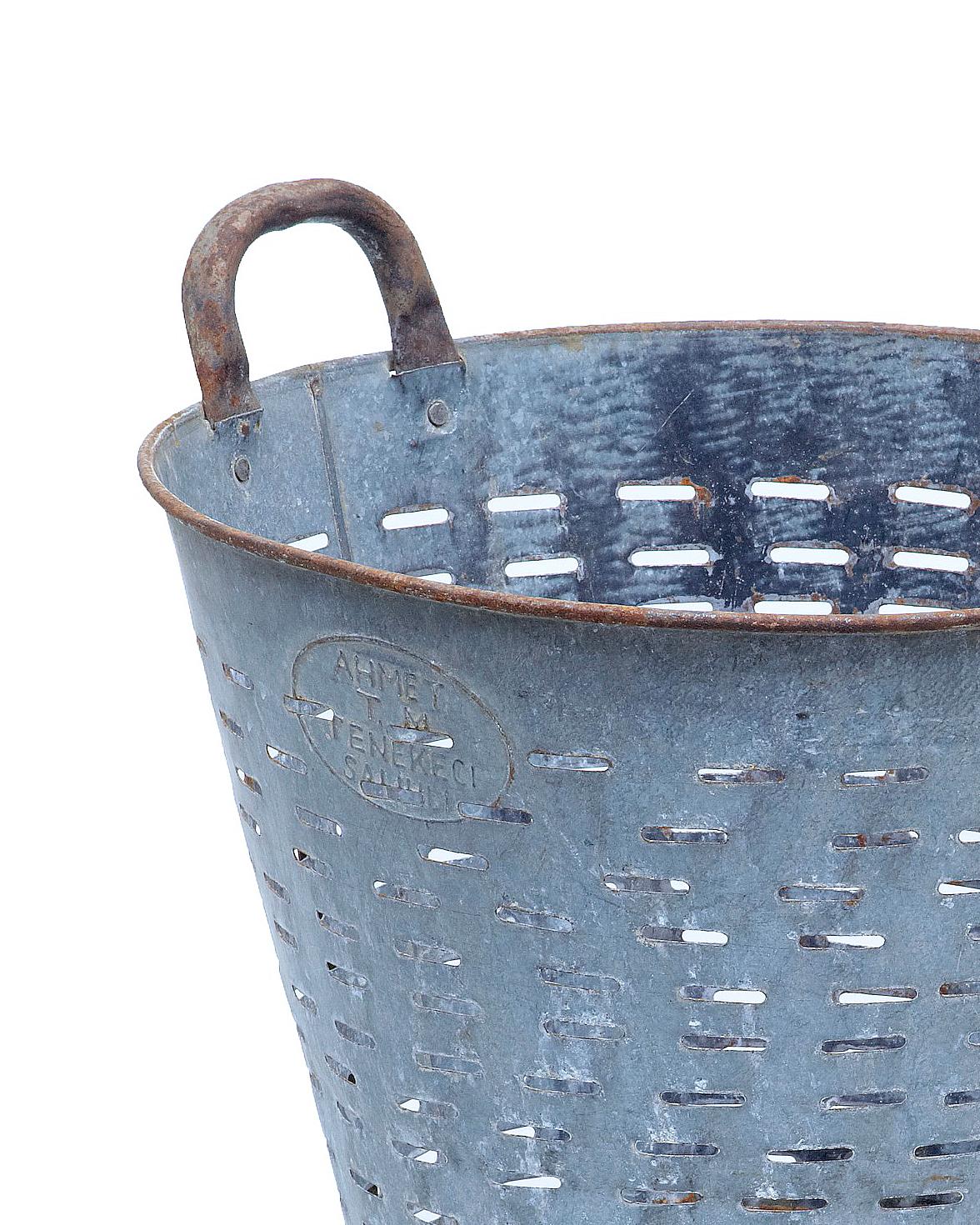 Swedish Early 20th Century Industrial Metal Basket