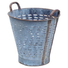 Early 20th Century Industrial Metal Basket