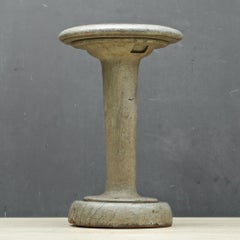 Early 20th Century Industrial Pedestal Plant Stand Stool Table Farmhouse Rustic