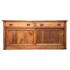 Early 20th-Century Industrial Shop Cabinet in Poplar and Fir Wood