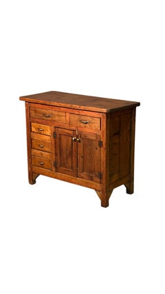 Early 20th-Century Industrial Sideboard in Poplar and Fir Wood