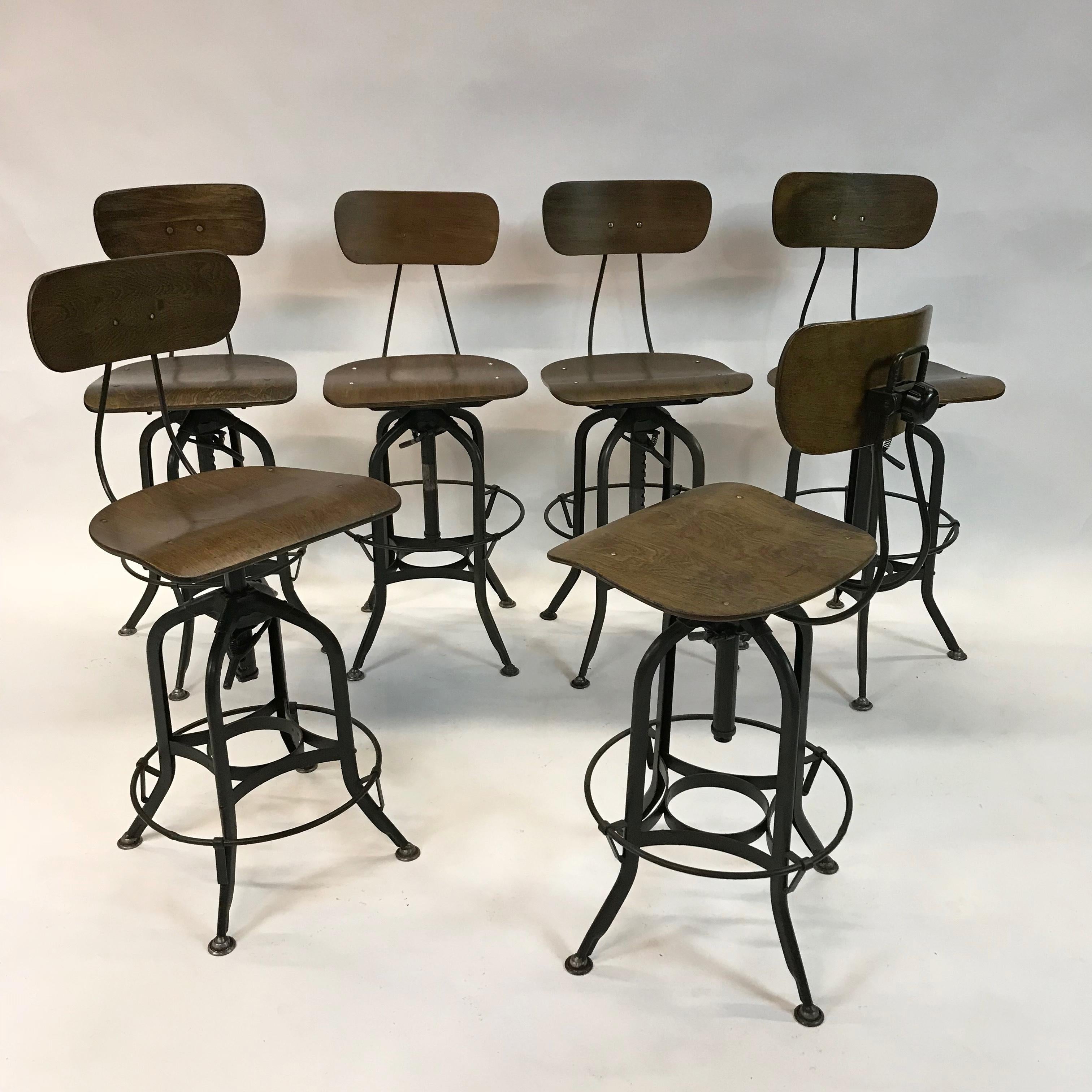 American Early 20th Century Industrial Toledo Stool