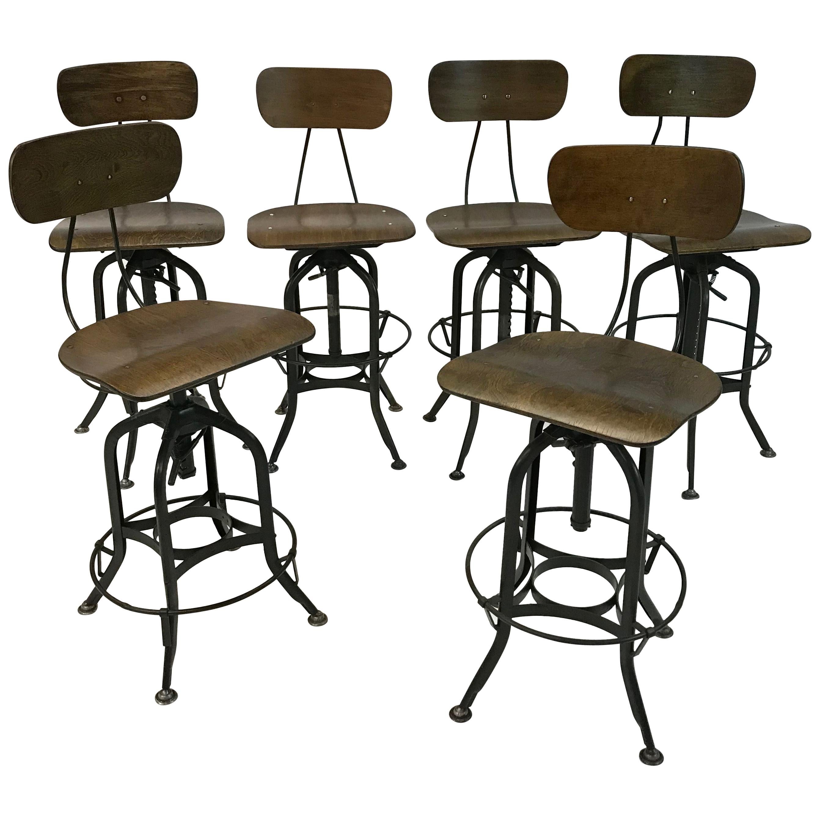 Early 20th Century Industrial Toledo Stool