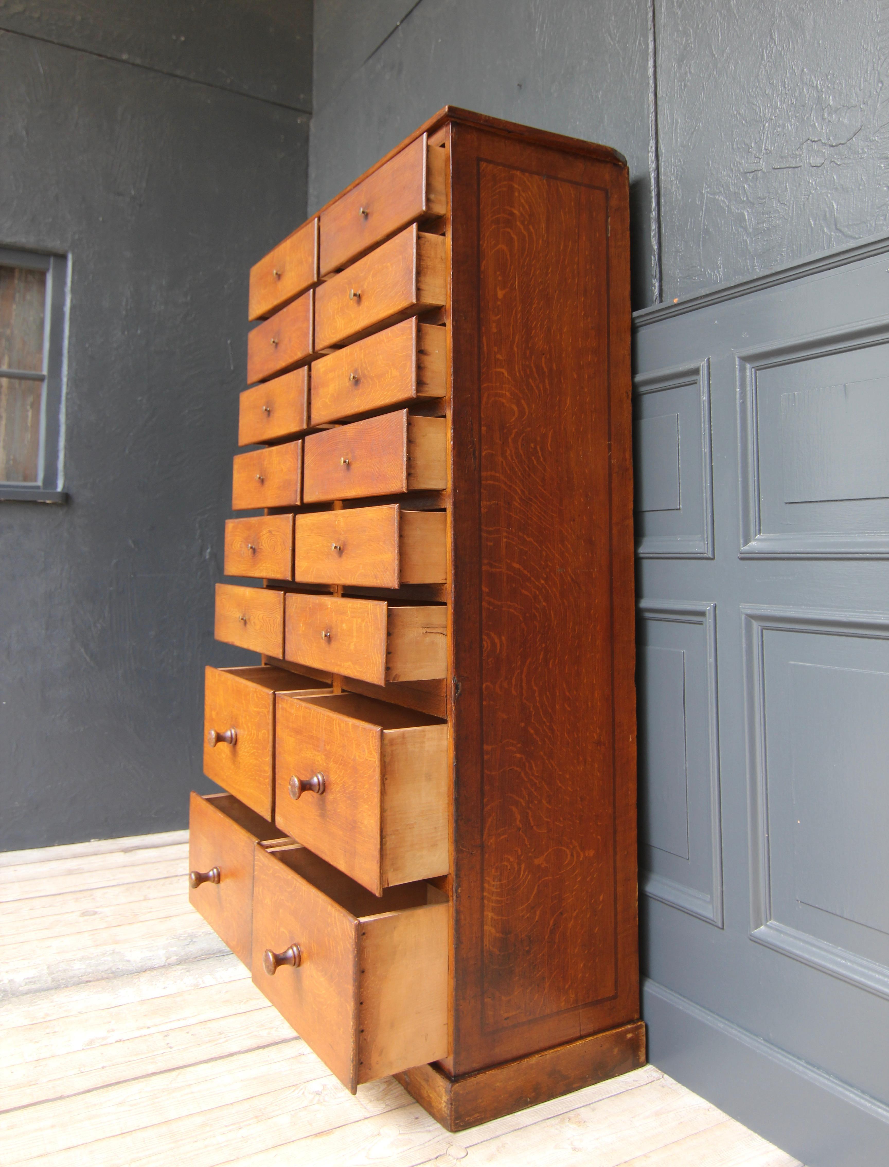 Early 20th Century Industrial Wabi Sabi High Chest of Drawers 4