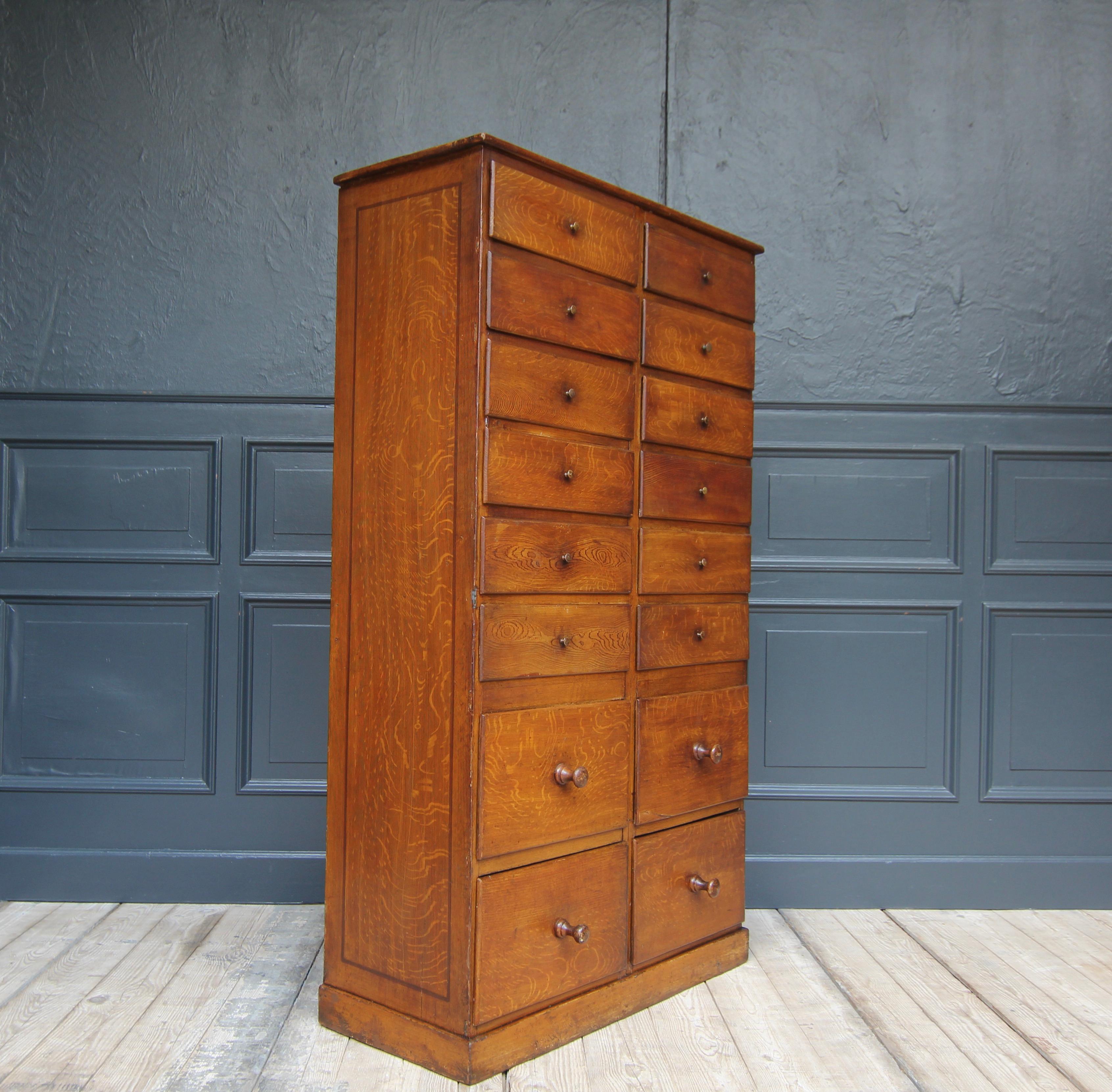 Painted Early 20th Century Industrial Wabi Sabi High Chest of Drawers