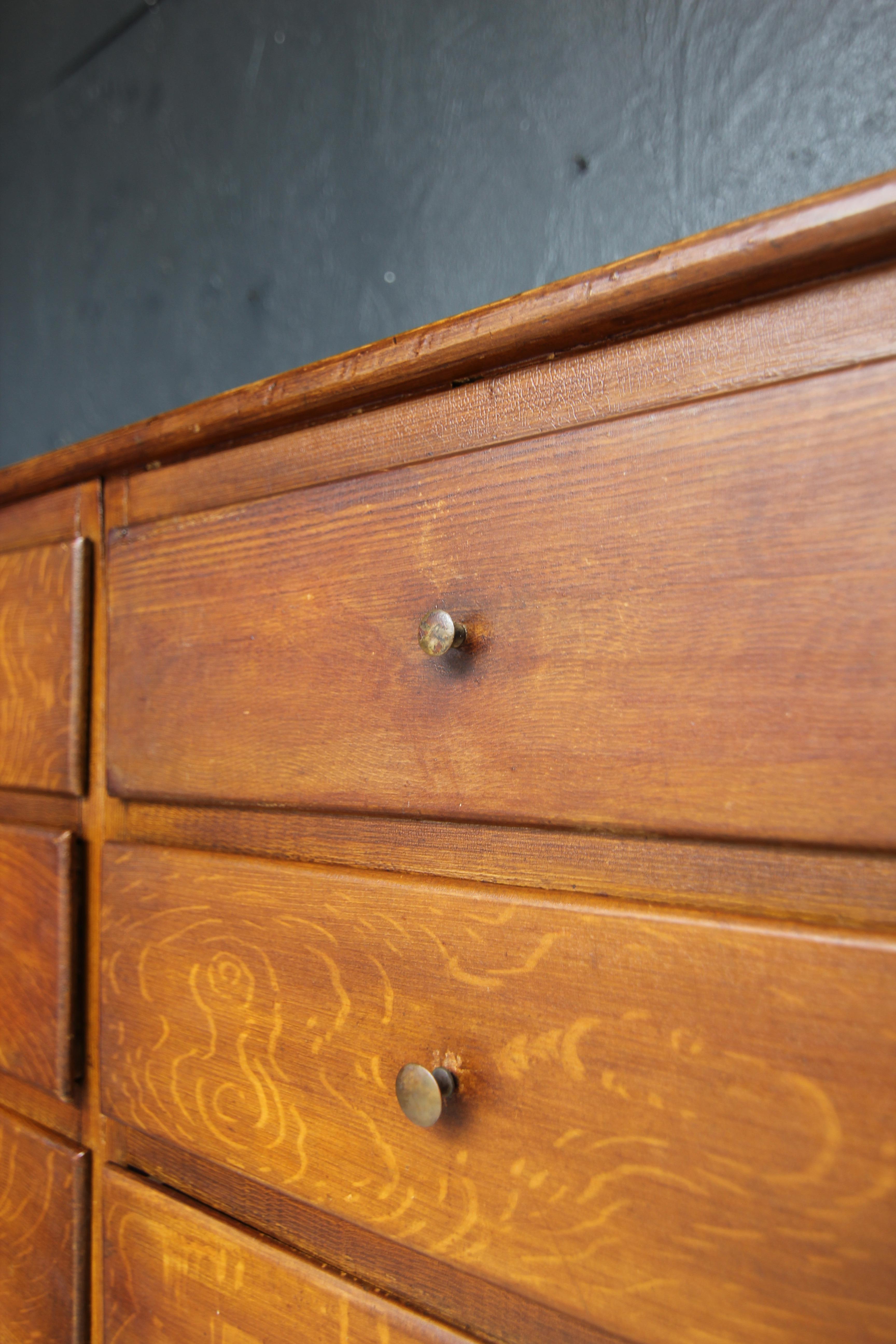 Early 20th Century Industrial Wabi Sabi High Chest of Drawers 2