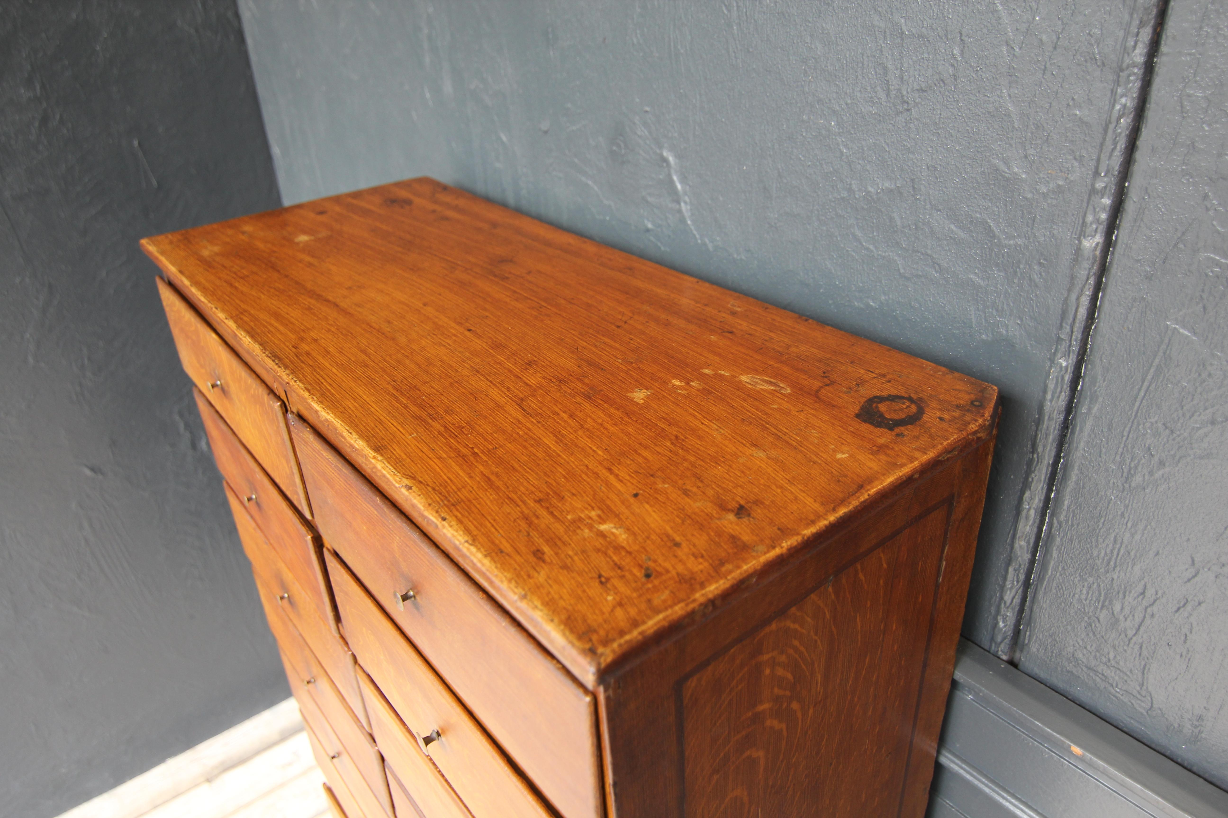Early 20th Century Industrial Wabi Sabi High Chest of Drawers 3