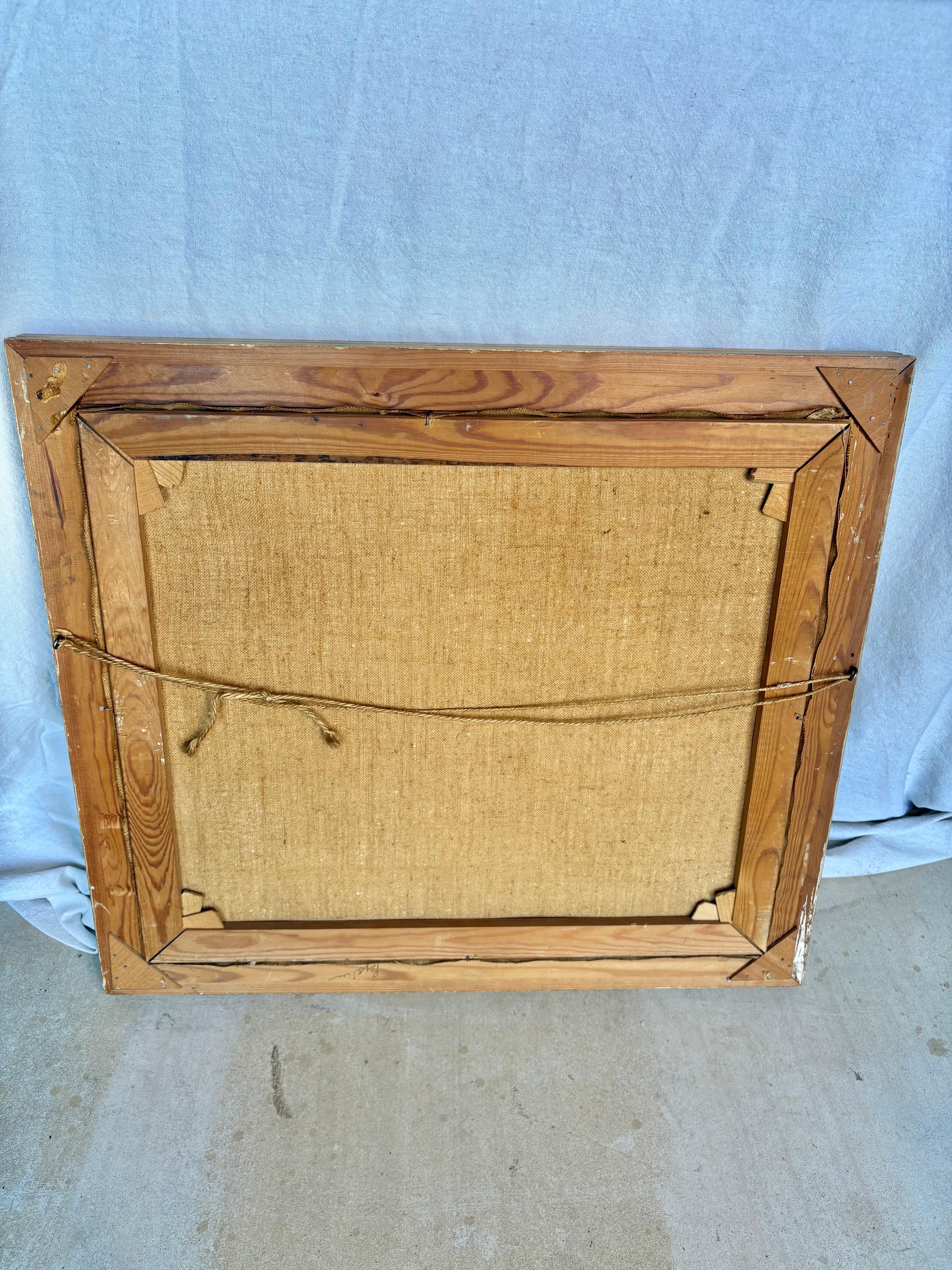 Pintura de interior de principios del siglo XX Óleo sobre lienzo en venta 6