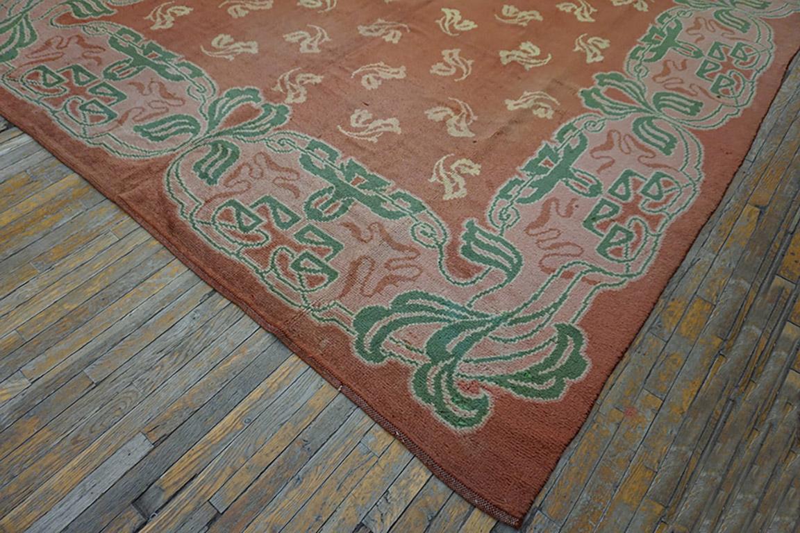 Northern Irish Early 20th  Century Irish Donegal Arts & Crafts Carpet ( 10' x 17' - 305 x 518 ) For Sale