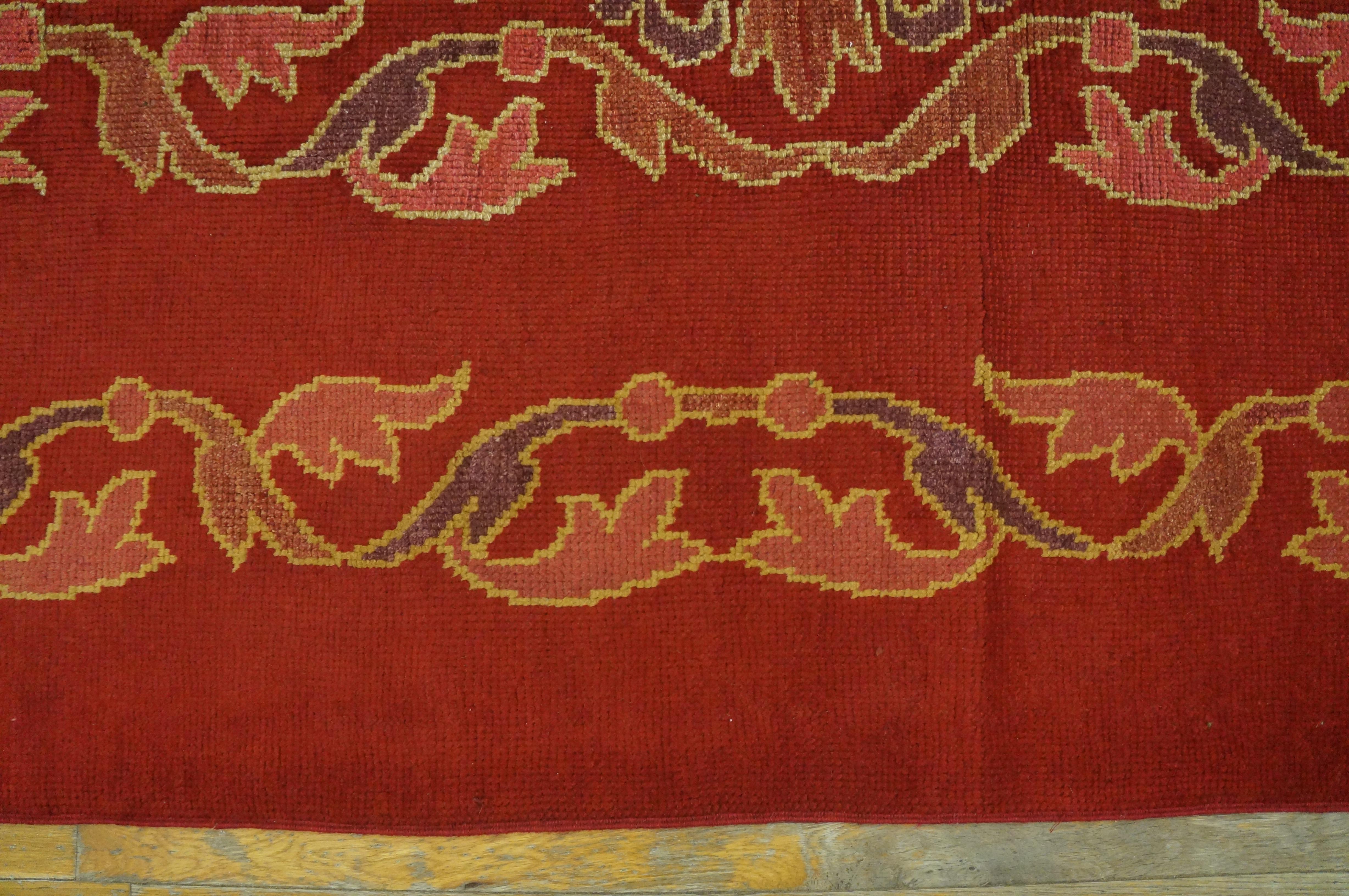 Early 20th Century Irish Donegal Arts & Crafts Carpet ( 7'8